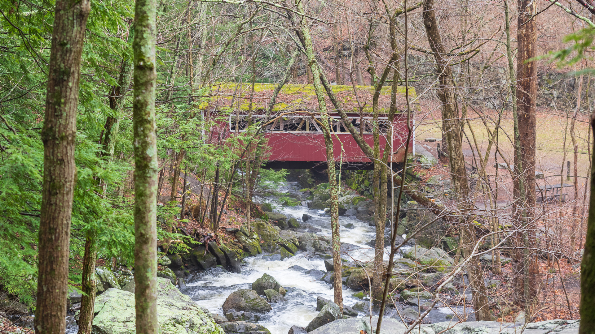 Covered Bridge at Southford Falls